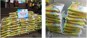 쌀 후원물품 수령 및 배분